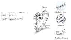 Ice Stone 14K White Gold Heart Moissanite Ring