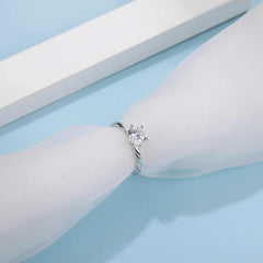 Ice Stone 14K White Gold Moissanite Engagement Ring