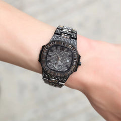 Ice Stone Hot Sale Square Zircon Hip Hop Quartz Watch