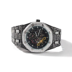 Ice Stone Mechanical Fashion Diamond Bling Silver Gold Watch