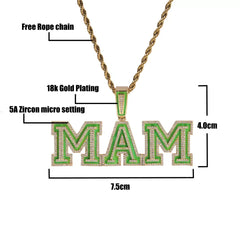 Ice Stone Men’s Hip Hop Iced Out Green Luminous Custom Necklace