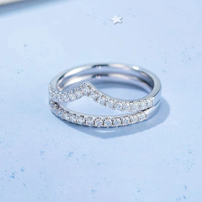 Fashion Jewelry 2025 Women Moissanite Rings Set Engagement Ring Iced Out Moissanite Wedding Engagement Ring