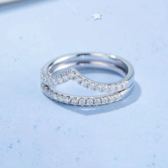 Fashion Jewelry 2025 Women Moissanite Rings Set Engagement Ring Iced Out Moissanite Wedding Engagement Ring