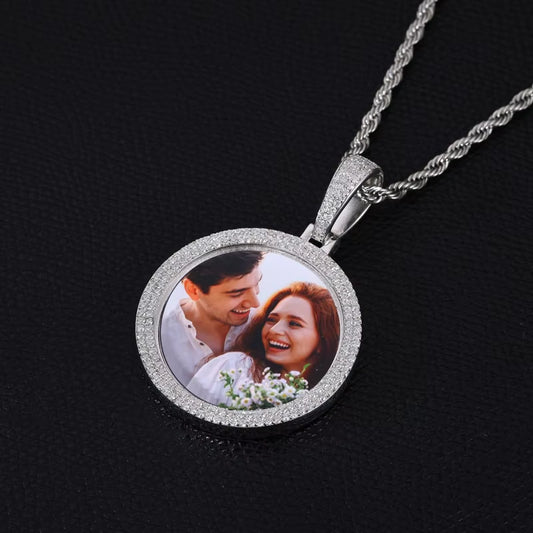 Ice Stone Rapper S925 Silver VVS D Moissanite Two Rows Pendant