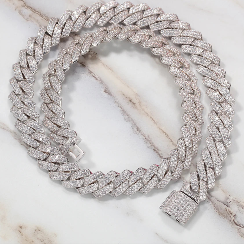 Unique Design New Arrival Full Iced Out Bling Bling Cz Zircon Stone Miami Mens Iced Out Cuban Chain USA Hot Selling Jewelry