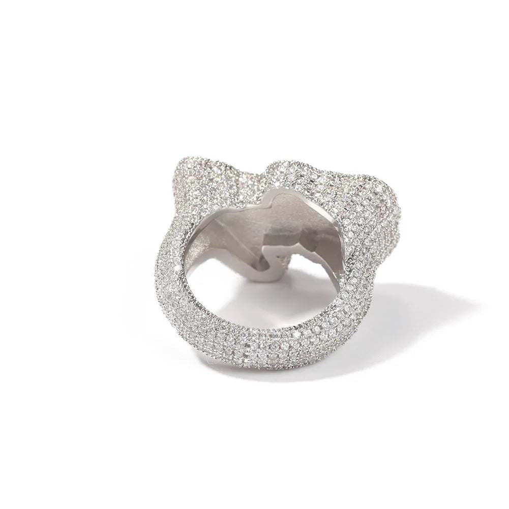 Fashion Custom Letter Ring Silver Gold Jewelry Iced Out Hip Hop Rings For Men Women Platinum 18k Gold Plated