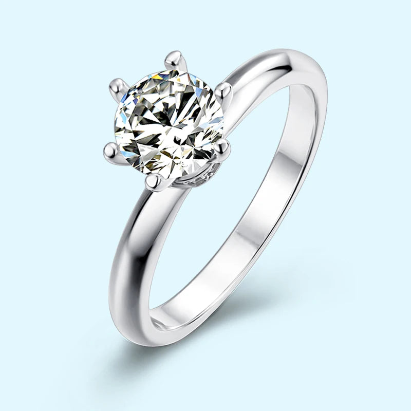 14K White Gold Wedding Band Engagement Ring Moisssanite Jewelry Diamond Ring for Women