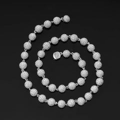 Ice Stone Fashion Bling 10mm Ball Chain Zircon Necklace