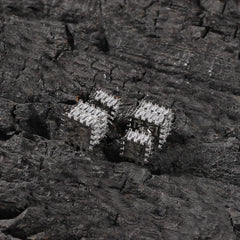 Ice Stone Hip Hop Baguette Diamond Iced Out Square Earrings