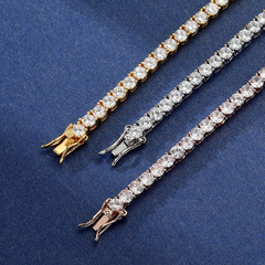 Ice Stone Hip Hop 925 Sterling Moissanite Chain