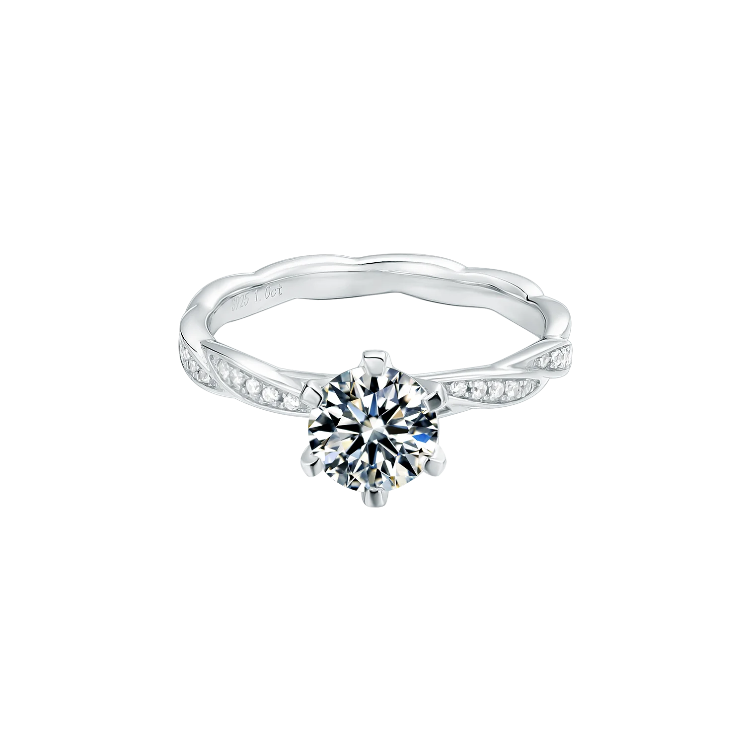 925 Silver Jewelry Moissanite Engagement Ring Round Cut Moissanite Halo Ring Engagement Wedding Moissanite Ring