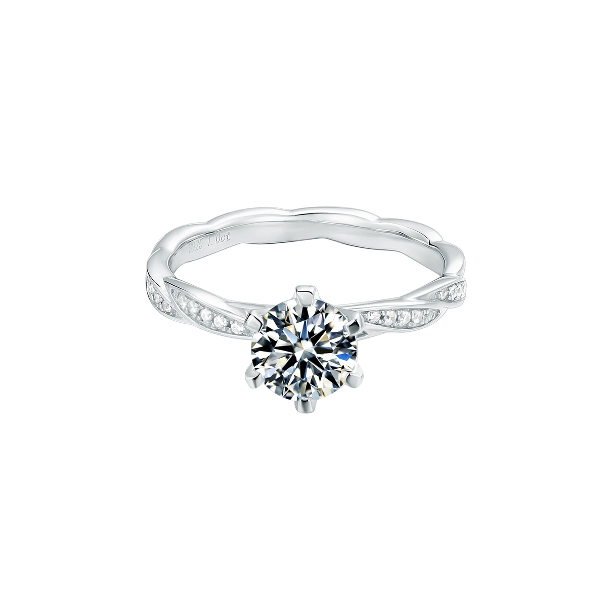 925 Silver Jewelry Moissanite Engagement Ring Round Cut Moissanite Halo Ring Engagement Wedding Moissanite Ring