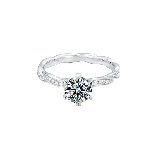 925 Silver Jewelry Moissanite Engagement Ring Round Cut Moissanite Halo Ring Engagement Wedding Moissanite Ring