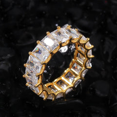 Wholesale Price Wedding Rings 925 Sterling Silver 5A CZ Diamond Rings Jewelry Men Women 18K Gold Plated