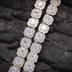 Hot Selling Instagram Men Jewelry Gold Plated Rapper Travis Scott Same Style Big Diamond Tennis Bracelet Iced Out Tennis Chain