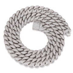 15mm New Arrival Hot Sale High Quality Hip Hop Necklace 5-row Diamond Full Zircon  Cuban Chain Women Mens Necklaces