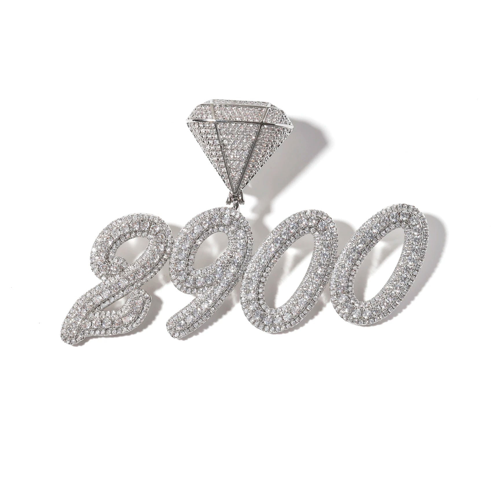 2023 New Fashion Hip Hop Diamond Hoop Custom Name Pendant Necklaces Iced Out Custom Letter Pendant for Jewelry Making