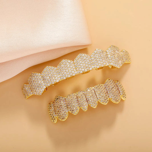 Ice Stone 14K Iced Out Canine Teeth Grillz