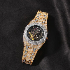 Ice Stone 2025 Mechanical Fashion Diamond Bling Silver Gold Watch