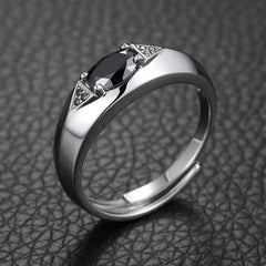 Pass Diamond Tester Eye of Horus Black Moissanite Ring Men Silver 925 Adjustable Rings for Men