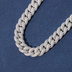 Ice Stone 8mm 2-Row Diamond Cuban Necklace