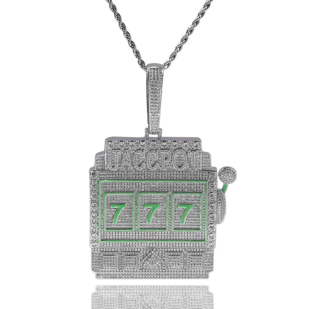 Ice Stone Gold Plated Baguette Pendant