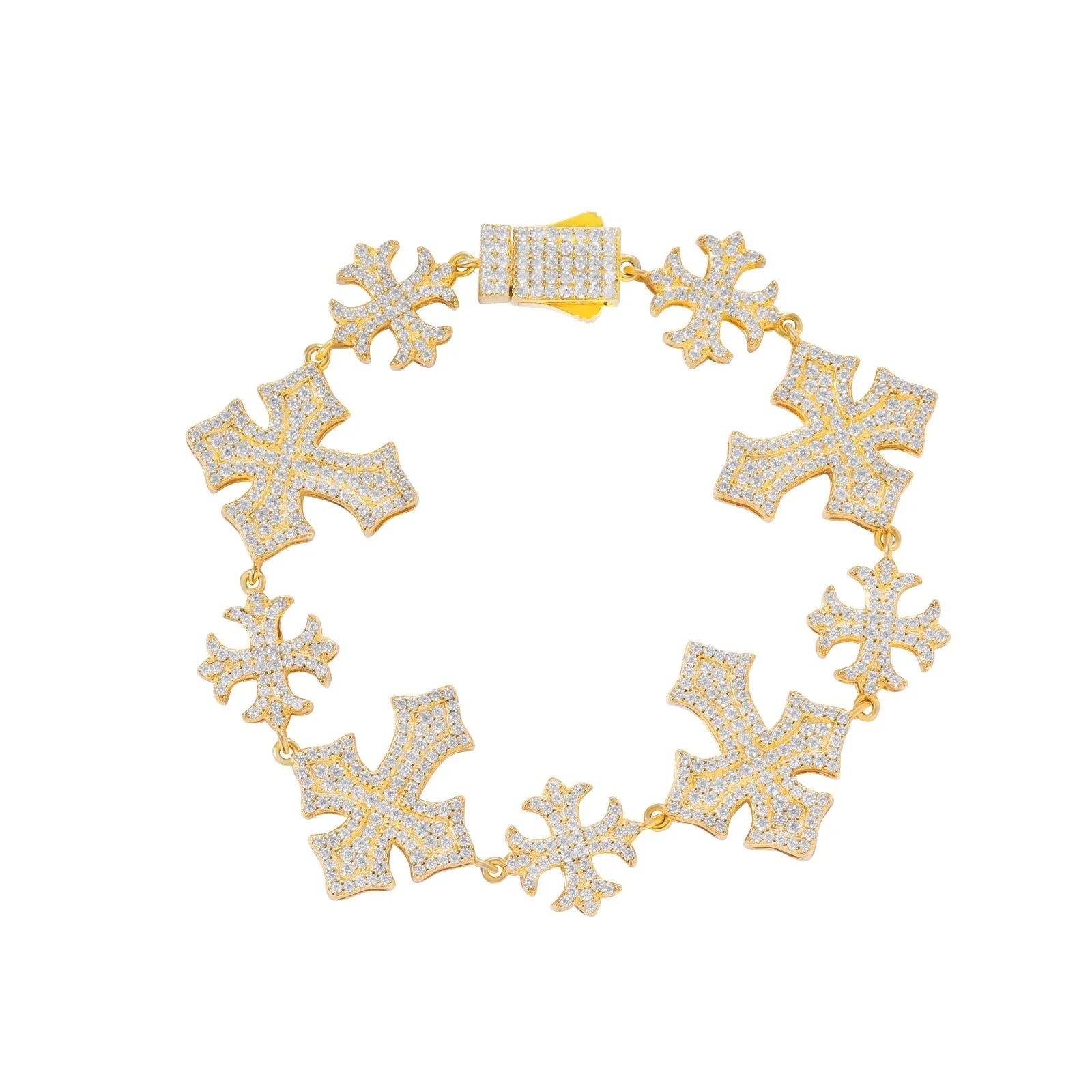 New Design 22mm 925 Sterling Silver VVS D  Moissanite Diamond Bracelet Fine Hip Hop Jewelry Cross Tennis Chain With Certificate