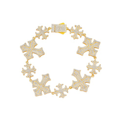 New Design 22mm 925 Sterling Silver VVS D  Moissanite Diamond Bracelet Fine Hip Hop Jewelry Cross Tennis Chain With Certificate