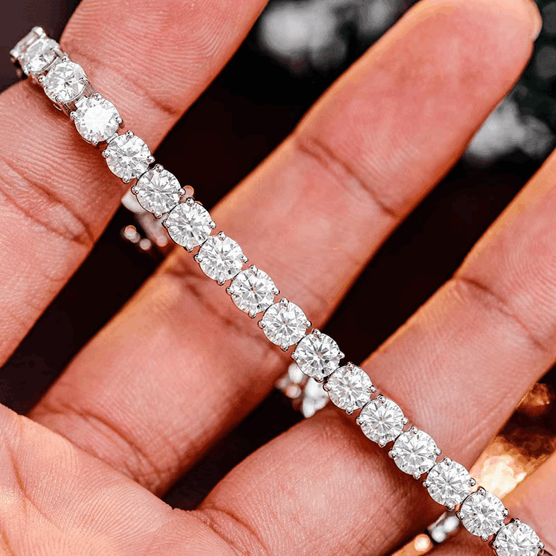Ice Stone Iced Out VVS Moissanite Tennis Bracelet 5mm-6mm