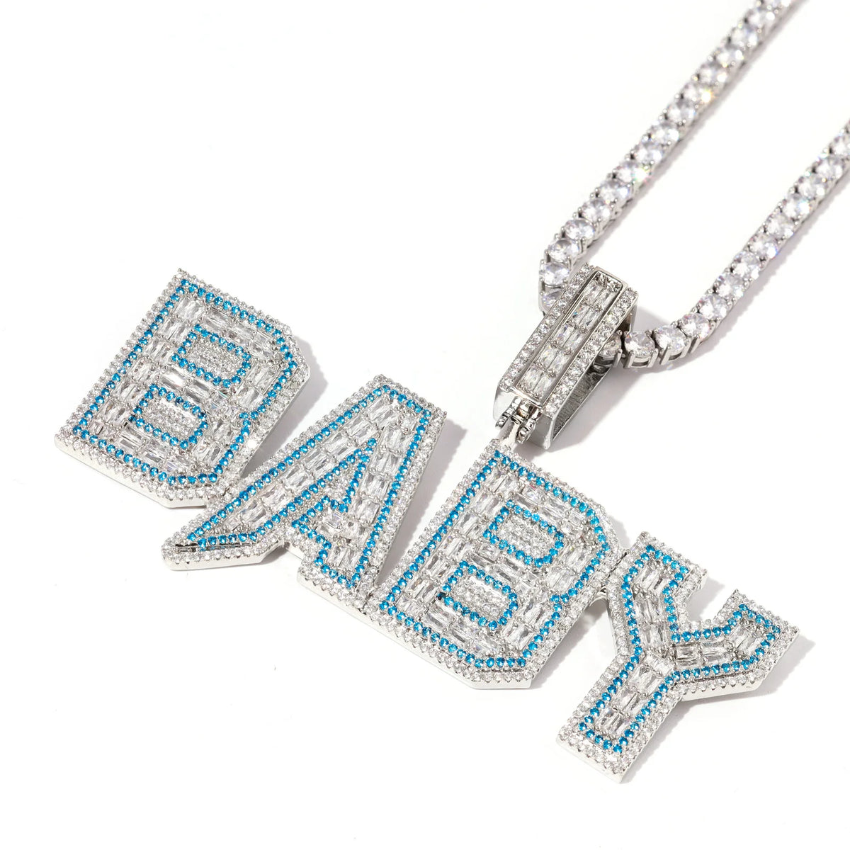 Hip Hop Fashion Personalized Jewelry Diamond Letter Pendant Iced Out Custom Name Pendant Necklaces for Jewelry Making