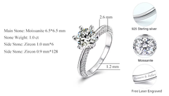 Ice Stone VVS1 Moissanite Eternity Band Ring