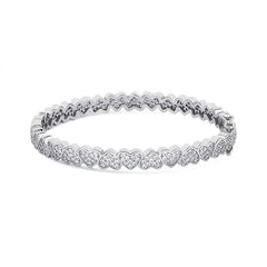 Ice Stone 7mm Heart Cuban Link Bracelet