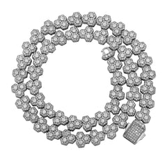 Top Icy 10mm Mechanical Style Luxury Cuban Chain Spring Clasp Man Hip Hop Necklace Iced Out Double Layer Cuban Bracelet