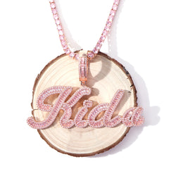 Top Icy Baguette Diamond Custom Name Necklace Ice Out Jewelry Set Brass 18K Gold Plated AAA Shiny CZ Women Jewelry