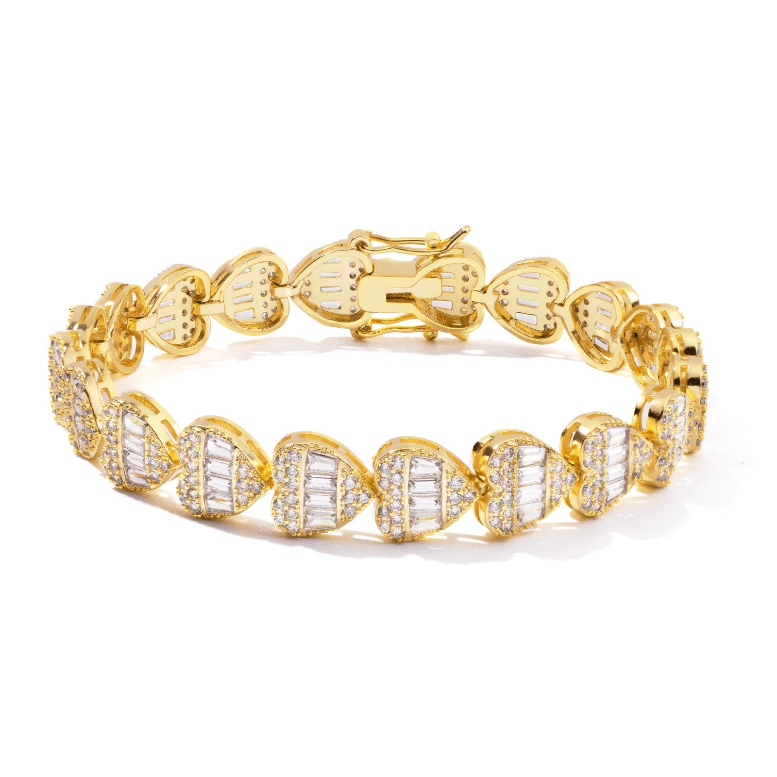 Ice Stone 9MM Heart Shape Tennis Bracelet CZ Bling