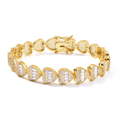 Ice Stone 9MM Heart Shape Tennis Bracelet CZ Bling