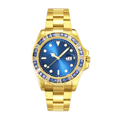 Ice Stone Fashion Colorful CZ Quartz Hip Hop Luminous Watch