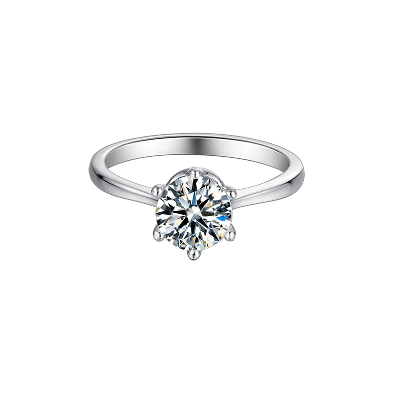 Fashion 925s Silver Jewelry Eternity Engagement Ring Moissanite Diamond Wedding Ring