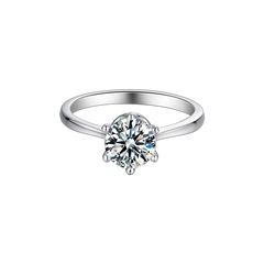 Fashion 925s Silver Jewelry Eternity Engagement Ring Moissanite Diamond Wedding Ring