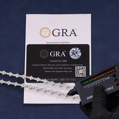 Ice Stone Iced Out VVS D Moissanite Honeycomb Necklace and Bracelet Set