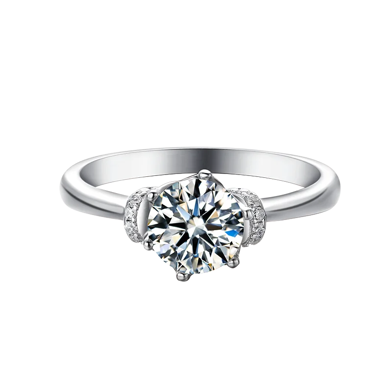 Moissanite Diamond Romantic Gift Engagement Wedding Love Band Ring Moissanite Jewelry 925 Silver Ring