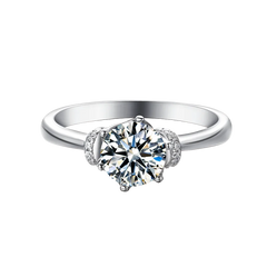 Moissanite Diamond Romantic Gift Engagement Wedding Love Band Ring Moissanite Jewelry 925 Silver Ring