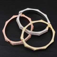 Ice Stone Hip Hop Full Diamond Iced Out Sterling Silver Bracelet