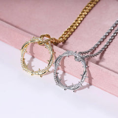 Ice Stone New Design Iced Out 5A Zircon Circle Pendant