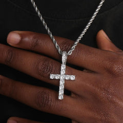 Ice Stone Christian 5A Zircon Iced Out Cross Pendant