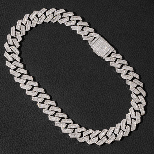 Ice Stone 18mm Iced Diamond Cuban Necklace