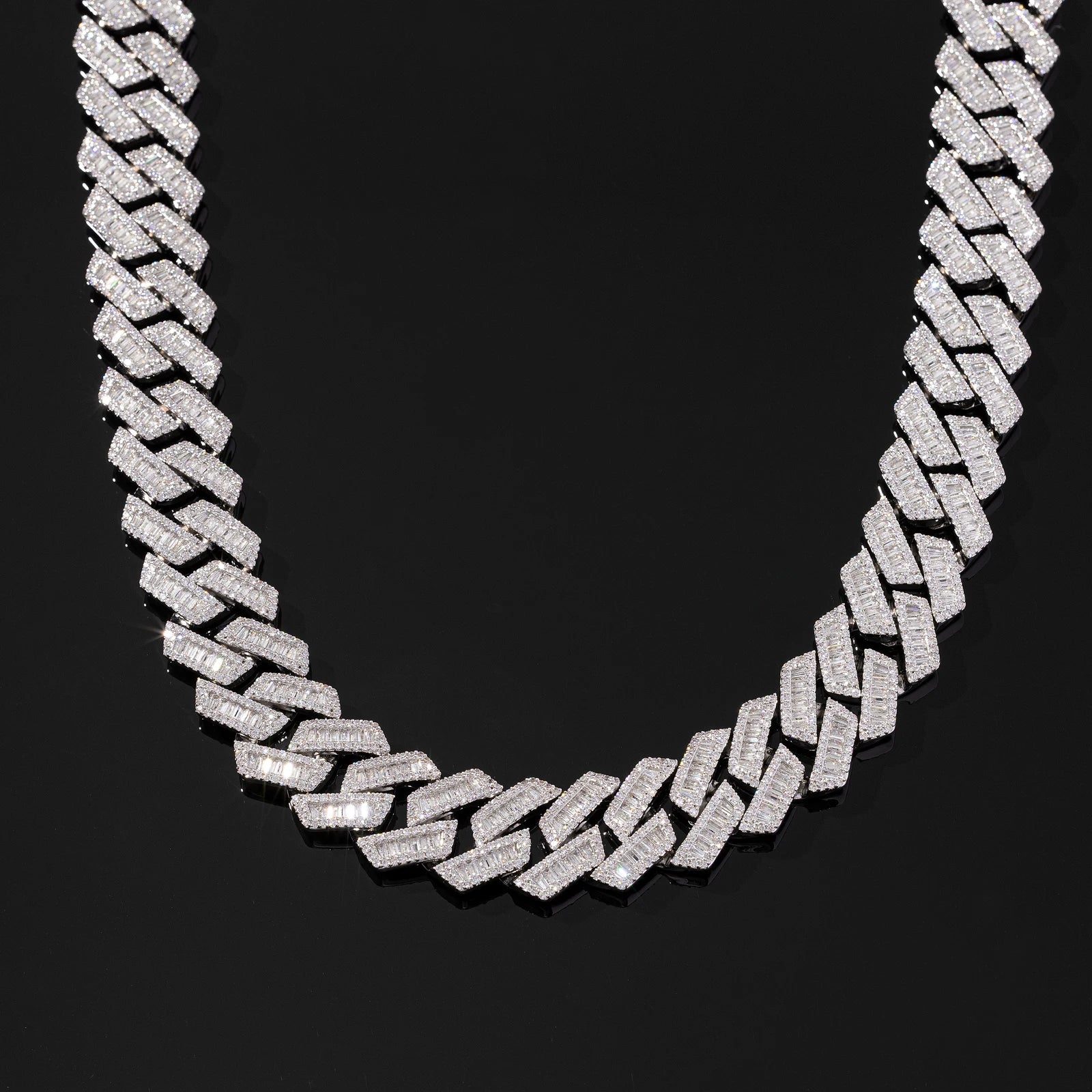 Top Icy 18mm Iced Out Cuban Link Chain Box Clasp Luxury Man Hip Hop Necklace Bling Square Diamond Cuban Bracelet