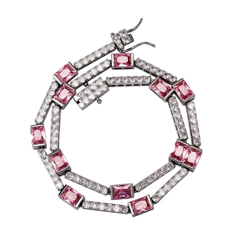 Ice Stone 6mm Bamboo Tennis Bracelet Gold