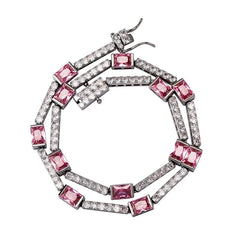 Ice Stone 6mm Bamboo Tennis Bracelet Gold