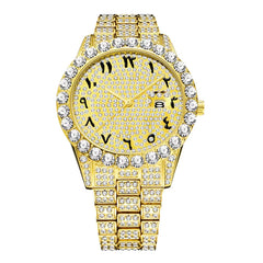 Ice Stone Luxury Bling Full Iced Out Diamond Quartz Watch